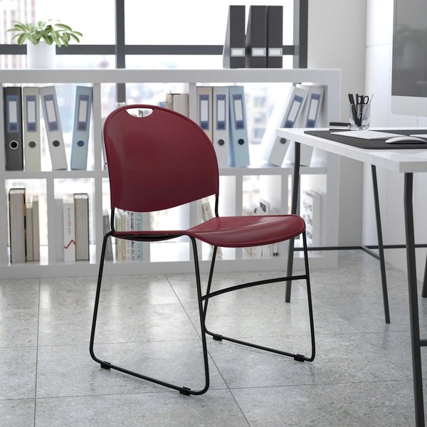 Burg Stack Chair-Black Frame