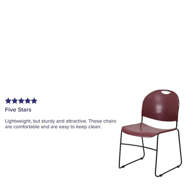 Burg Stack Chair-Black Frame
