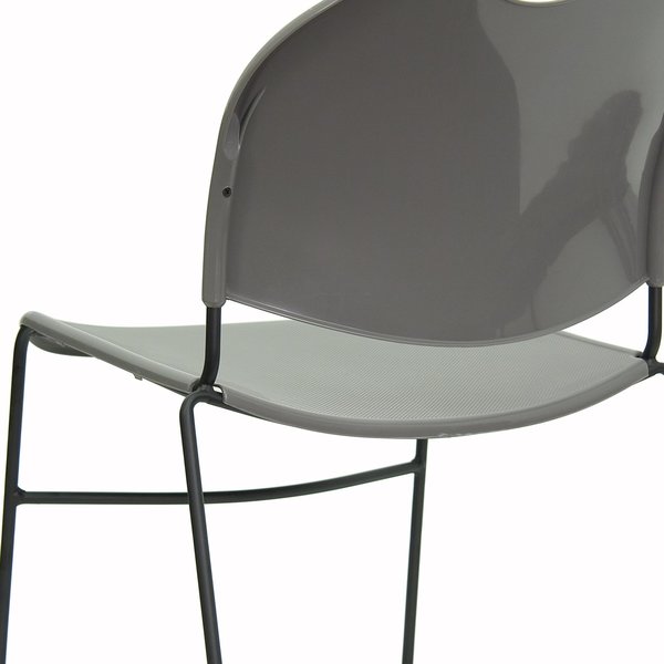 Gray Stack Chair-Black Frame