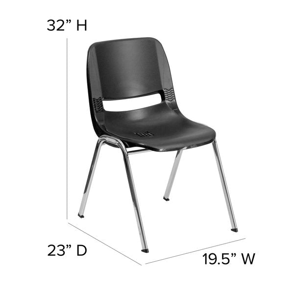 Black Plastic Stack Chair