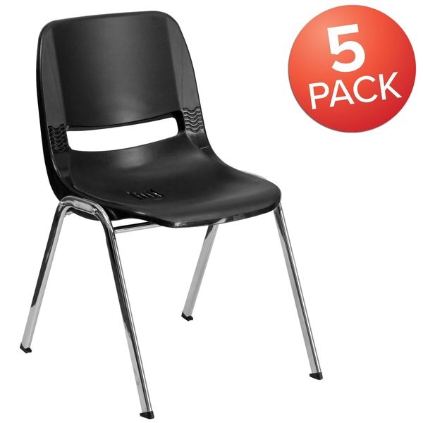 Black Plastic Stack Chair
