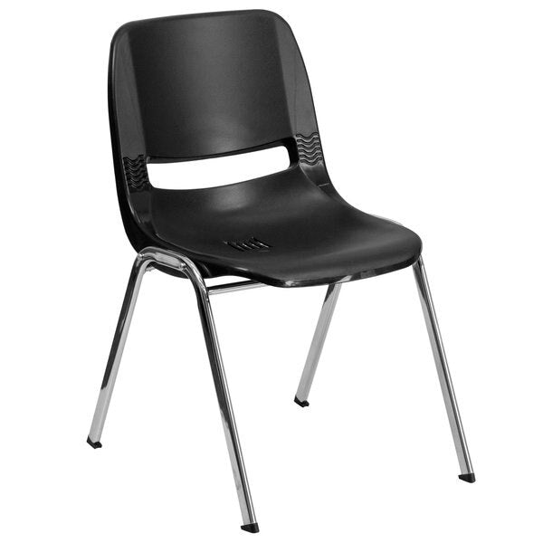 Black Plastic Stack Chair