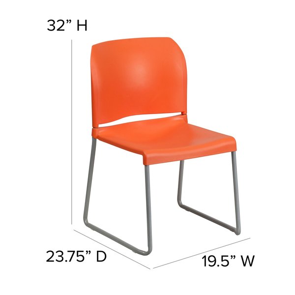 Org Plastic Sled Stack Chair