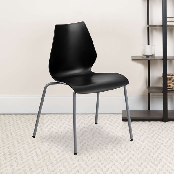 Black Plastic Stack Chair