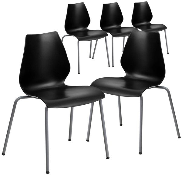 Black Plastic Stack Chair