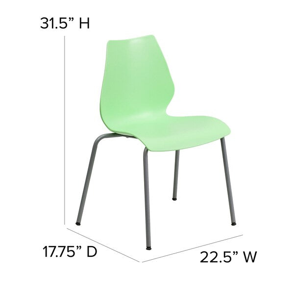 Green Plastic Stack Chair