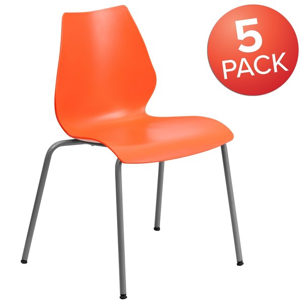 Orange Plastic Stack Chair