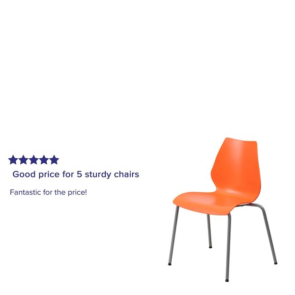 Orange Plastic Stack Chair
