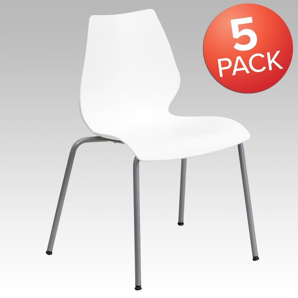 White Plastic Stack Chair