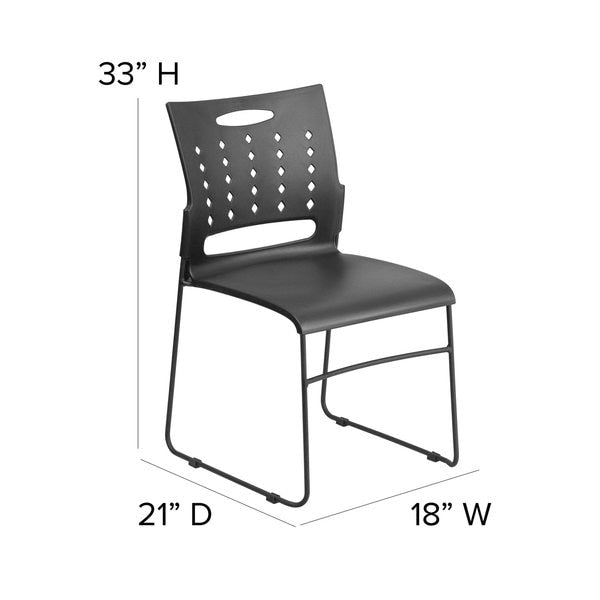 Black Plastic Stack Chair