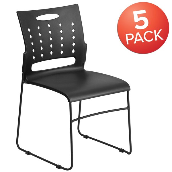 Black Plastic Stack Chair