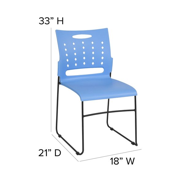 Blue Plastic Stack Chair
