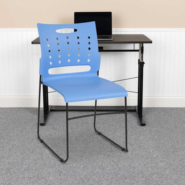 Blue Plastic Stack Chair