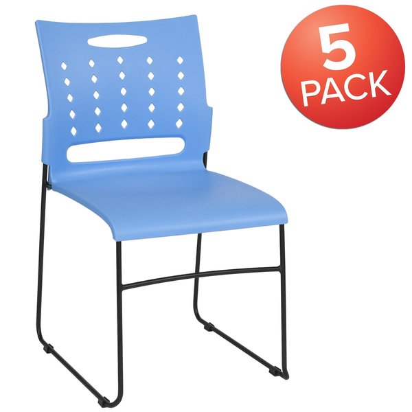 Blue Plastic Stack Chair