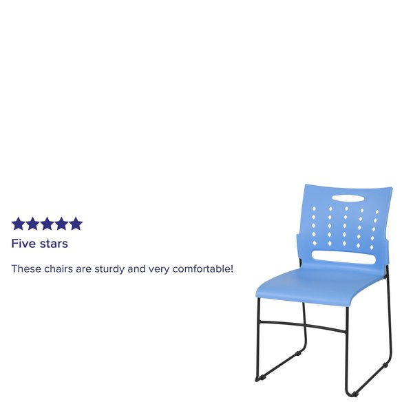 Blue Plastic Stack Chair