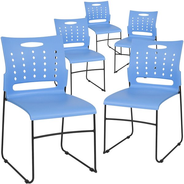 Blue Plastic Stack Chair