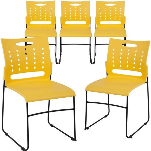 Yellow Plastic Stack Chair