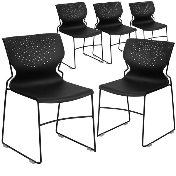 Black Plastic Stack Chair