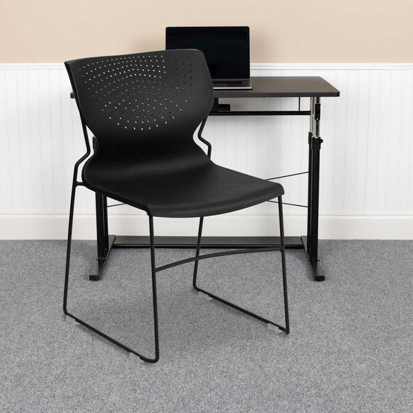 Black Plastic Stack Chair