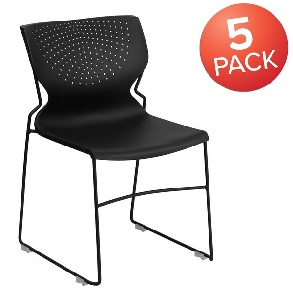 Black Plastic Stack Chair