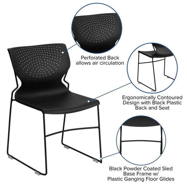 Black Plastic Stack Chair