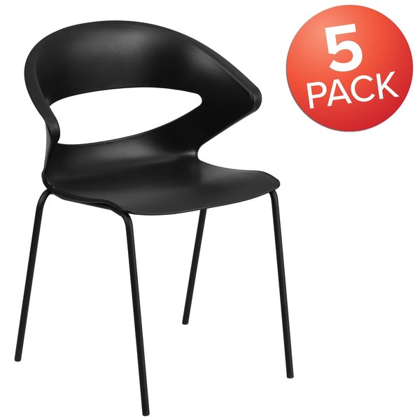 HERCULES Series 440 lb. Capacity Black Stack Chair