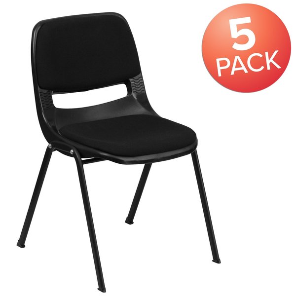 Black Plastic Pad Stack Chair