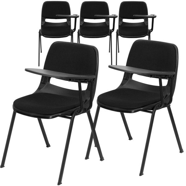 Black Plastic Tablet Arm Chair