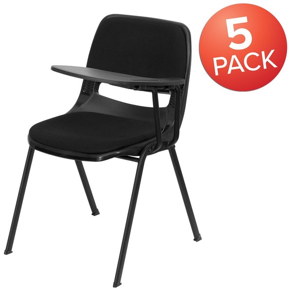 Black Plastic Tablet Arm Chair