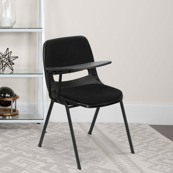 Black Plastic Tablet Arm Chair