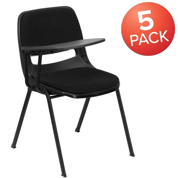 Black Plastic Tablet Arm Chair
