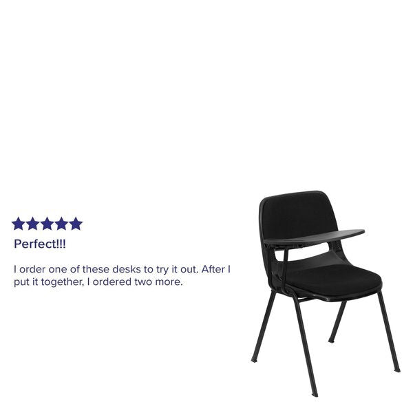 Black Plastic Tablet Arm Chair