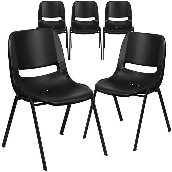 Black Plastic Stack Chair
