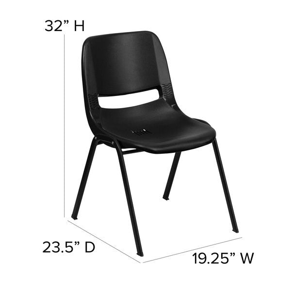 Black Plastic Stack Chair