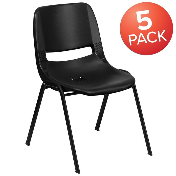 Black Plastic Stack Chair