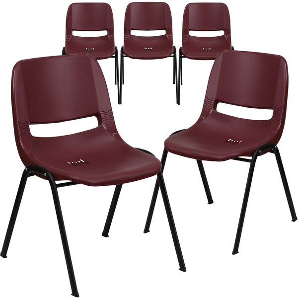 Burgundy Plastic Stack Chair