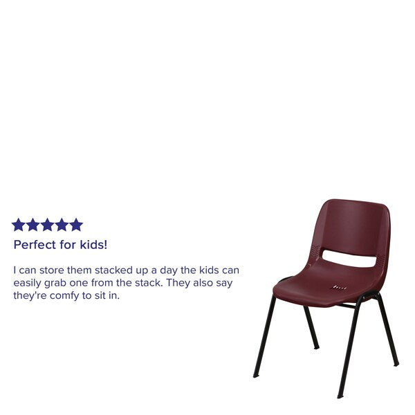 Burgundy Plastic Stack Chair
