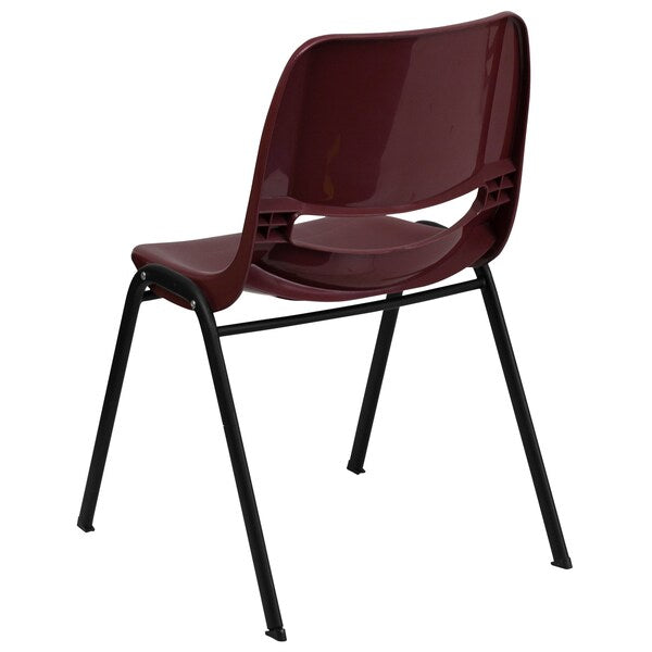Burgundy Plastic Stack Chair