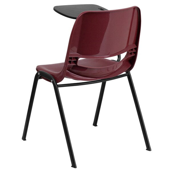 Burgundy Tablet Arm Chair