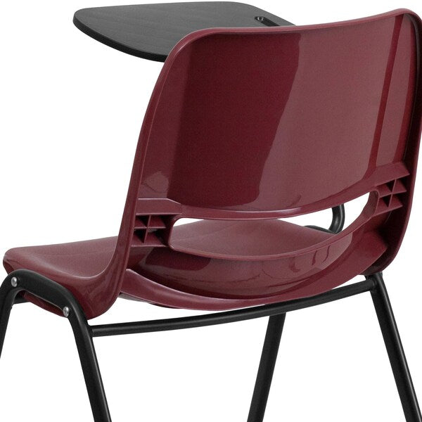 Burgundy Tablet Arm Chair