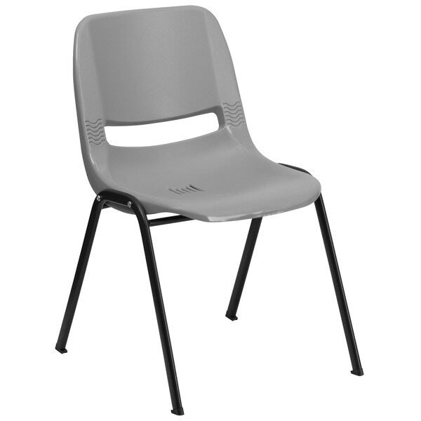 Gray Plastic Stack Chair