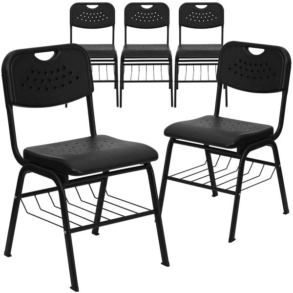 Black Plastic Student Chair
