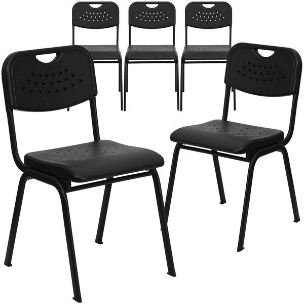 Black Plastic Stack Chair