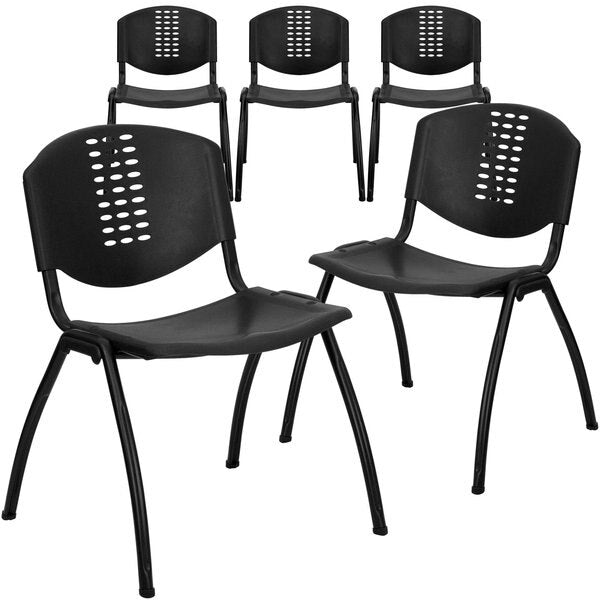 Black Plastic Stack Chair