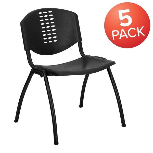 Black Plastic Stack Chair