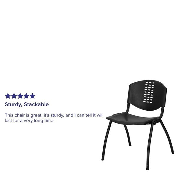 Black Plastic Stack Chair