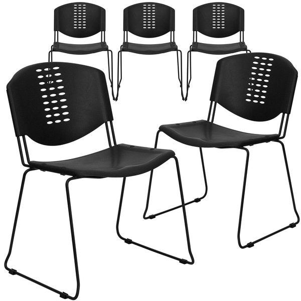 Black Plastic Stack Chair