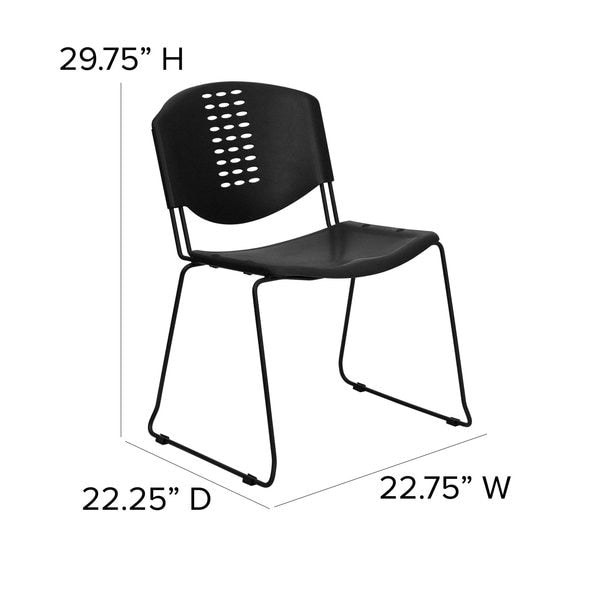 Black Plastic Stack Chair