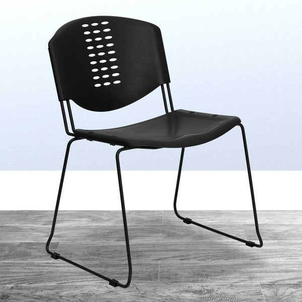 Black Plastic Stack Chair
