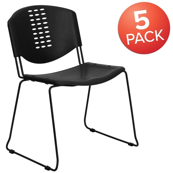 Black Plastic Stack Chair